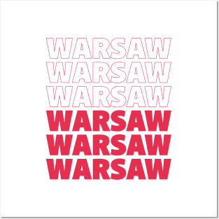 Warsaw typography Posters and Art